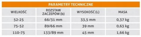 Przełącznik redukcja 75/52 STORZ 3 na 2 cale