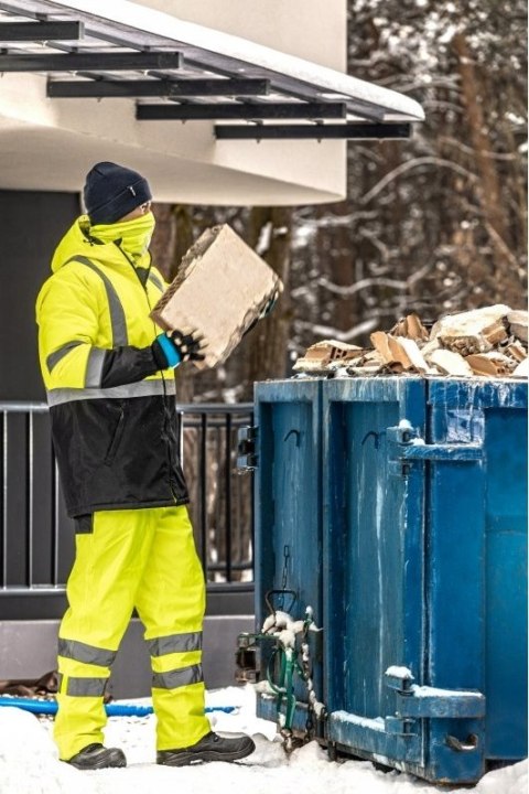 Kurtka ostrzegawcza ocieplana HOEGERT LEDA z kapturem rozmiar XXXL