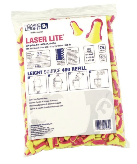 Wkładki, zatyczki douszne przeciwhałasowe Howard Leight LASER LITE Wkładki, zatyczki douszne przeciwhałasowe Howard Leight LASER LITE