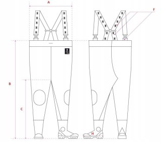 Spodniobuty wodery wędkarskie PROS 46