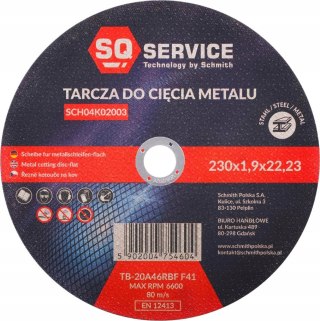 5 sztuk Tarcza do cięcia metalu 230x1,9 SQ za 5 szt