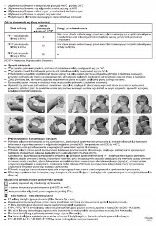 Maska przeciw pyłowa FFP1 NR D POLSKA za 50 szt