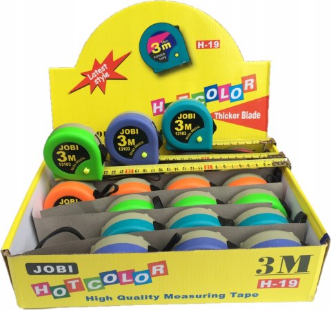 MIARA ZWIJANA JOBI 13103 HOTCOLOR 3 M szerokość taśmy 19 mm 24 szt opk