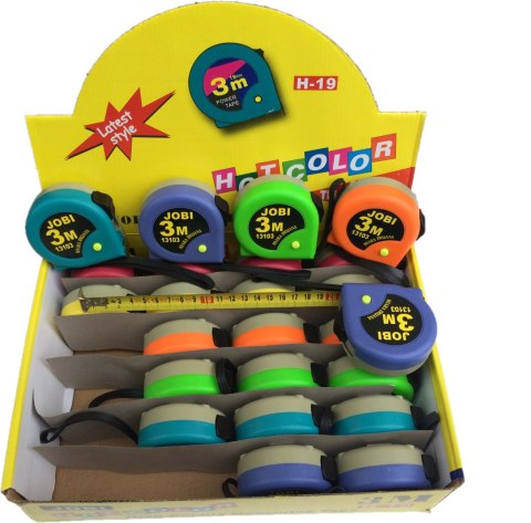 MIARA ZWIJANA JOBI 13103 HOTCOLOR 3 M szerokość taśmy 19 mm 24 szt opk