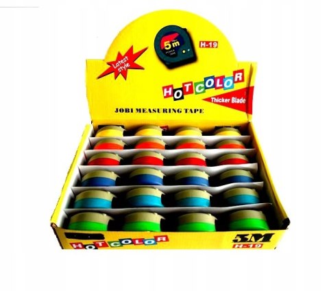 MIARA ZWIJANA JOBI 13105 HOTCOLOR 5 M szerokość taśmy 19 mm 24 szt OPK
