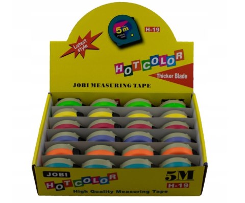 MIARA ZWIJANA JOBI 13105 HOTCOLOR 5 M szerokość taśmy 19 mm 24 szt OPK